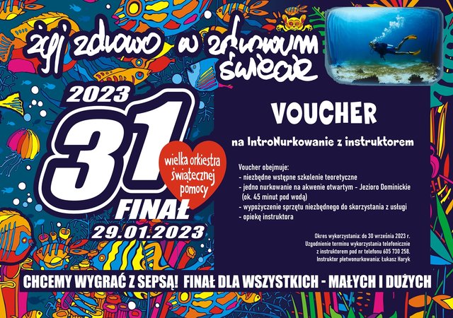 Voucher na IntroNurkowanie z instruktorem płetkonurkowania Łukaszem Harykiem