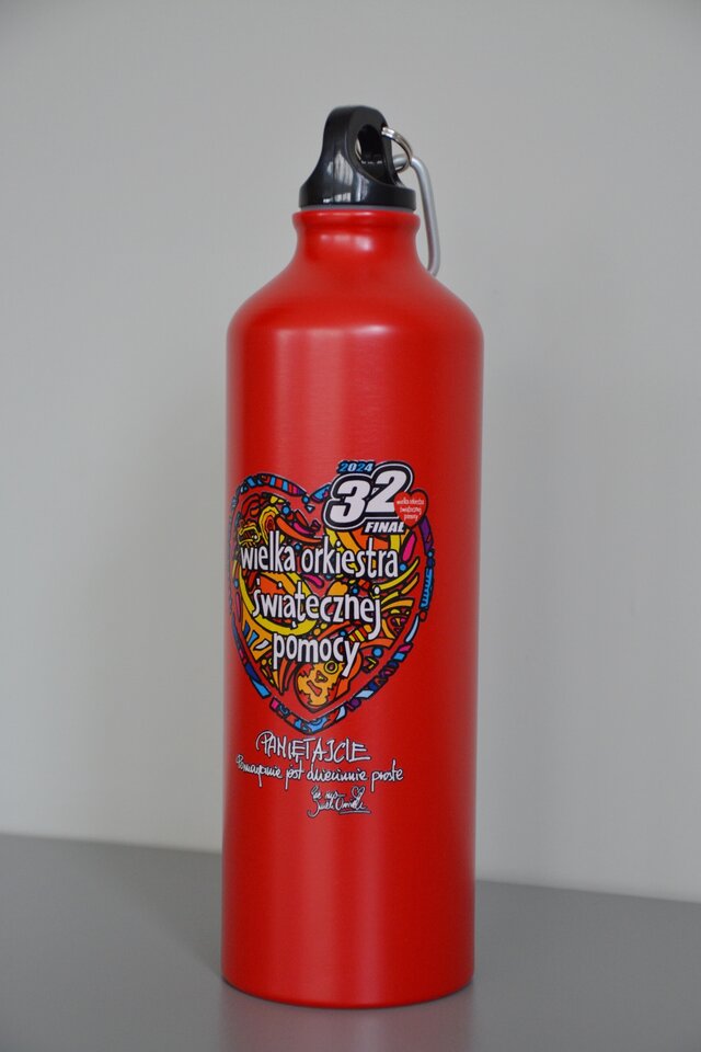 Bidon, butelka ze stali nierdzewnej WOŚP - 500 ml 