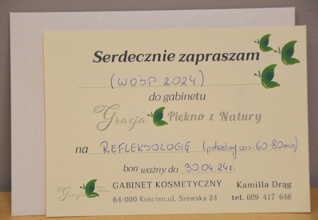 Bon upominkowy na refleksologię - Gracja - piękno z natury